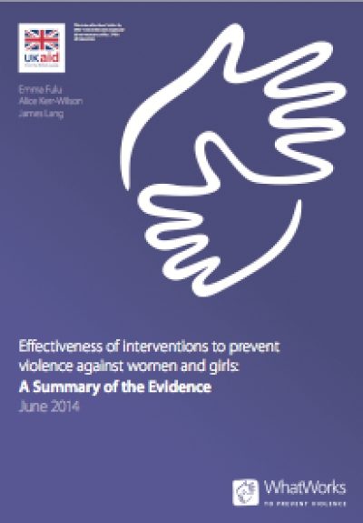 Effectiveness of interventions to prevent violence against women and girls