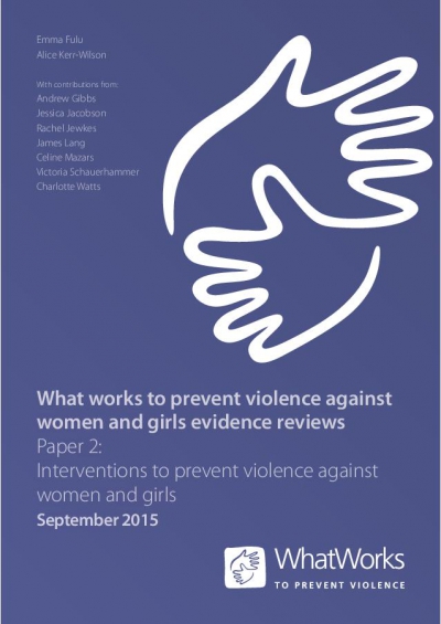 Global Evidence Reviews: Paper 2: Interventions to prevent violence against women and girls