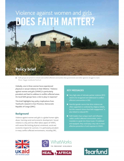 Violence Against Women and Girls- Does Faith Matter?