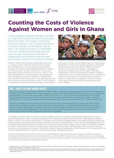 Counting the Costs of Violence Against Women and Girls In Ghana