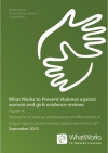 Global Evidence Reviews: Paper 4: Approaches to scale-up and assessing cost-effectiveness of programmes to prevent violence against women and girls